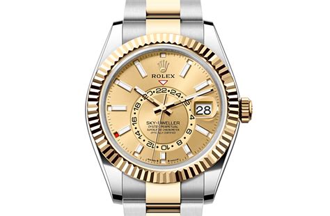 rolex skydweller two tone tourneau|Rolex Sky-Dweller specs.